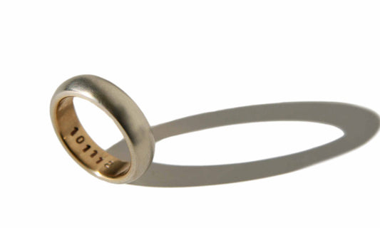 Men's half round wedding band