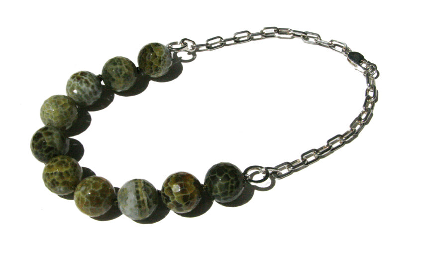 Green agate necklace