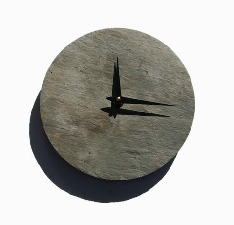 Slate scalloped clock