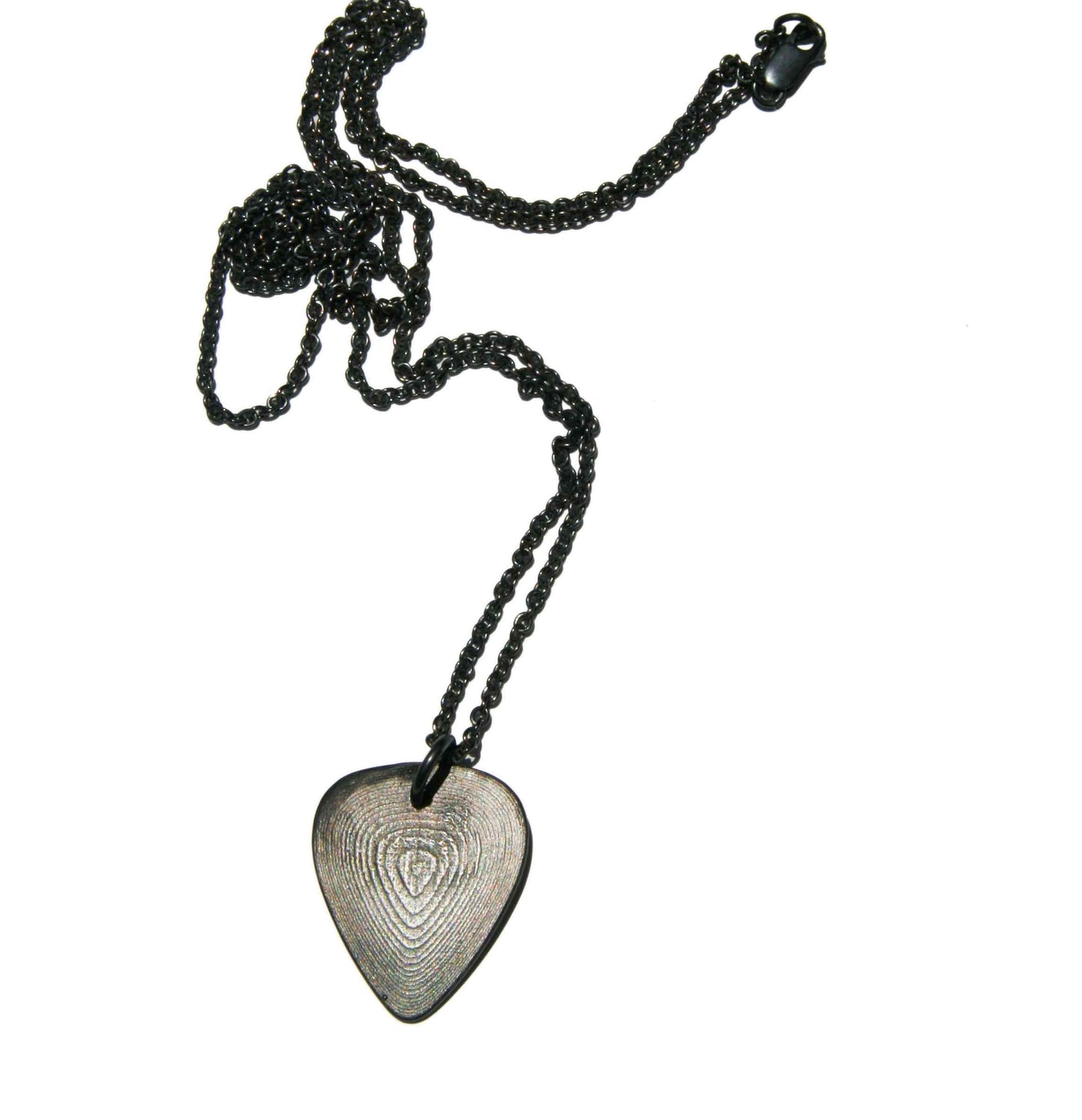 Oxidised silver Plectrum necklace